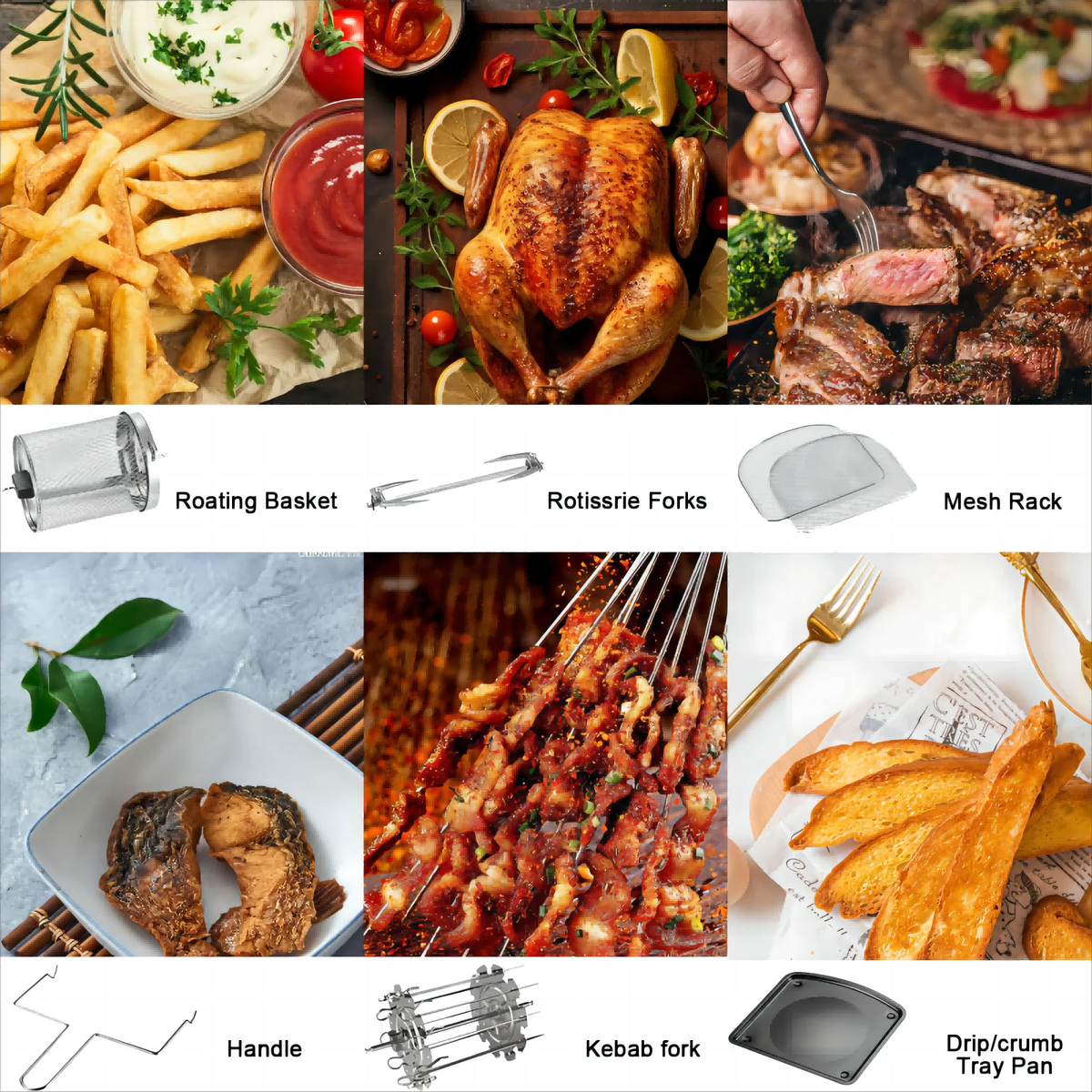 12L 1800W Digital Air Fryer Oven C687517