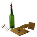 Copper Bottle & Cup Wine & Cheese Set 11 Piece Y1938