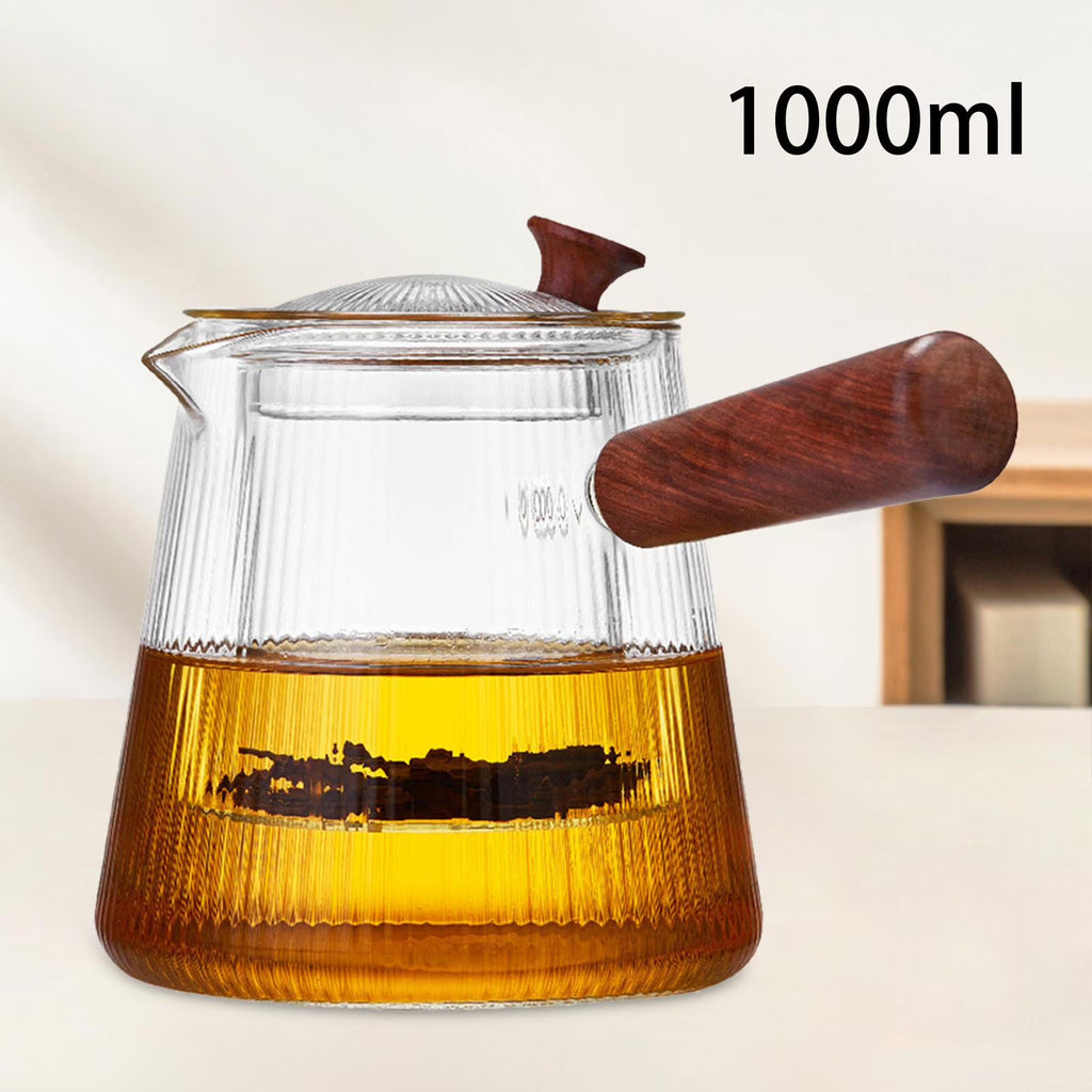 Glass Teapot with Infuser Stovetop Safe Tea Pot with Lid, 1000ml L972