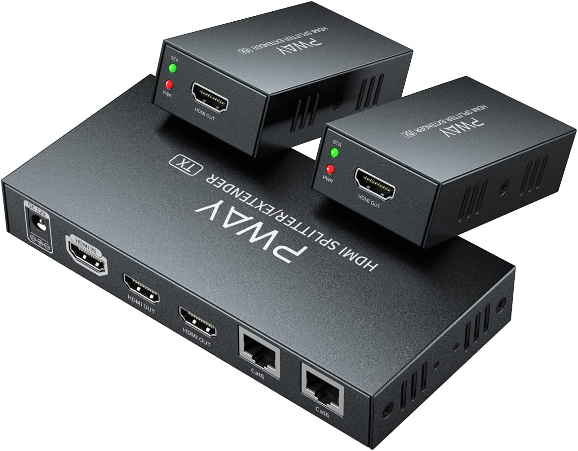 HDMI Extender Splitter 1x2 4K 30Hz Over Ethernet Cable 70m S693330