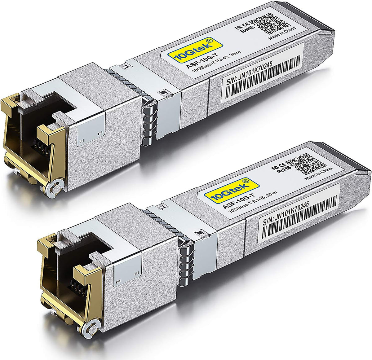10GBase-T SFP+ Transceiver RJ-45 CAT.6a 30 meters Pack of 2 P979
