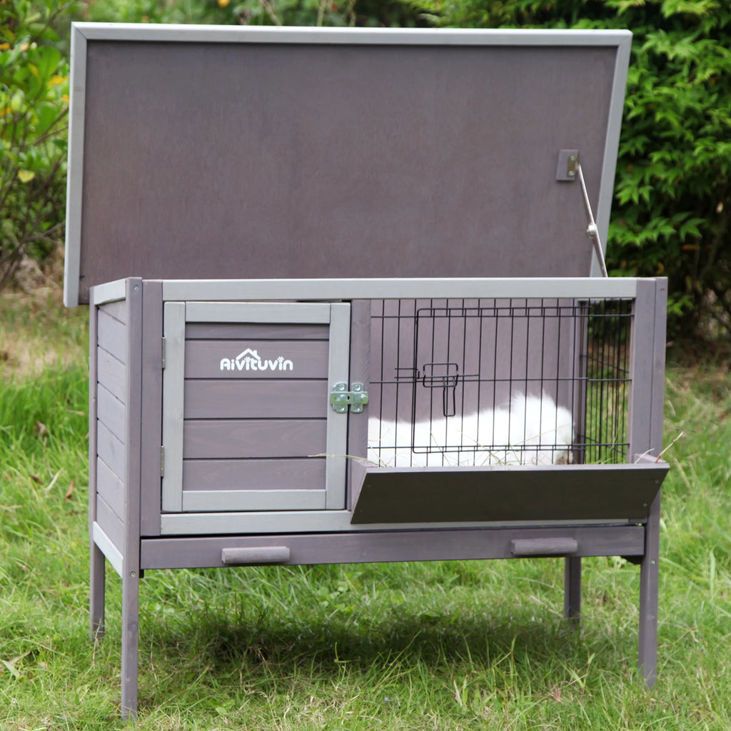 Wooden Rabbit Hutch Indoor Bunny Cage A3182