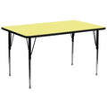 Yellow Rectangular Thermal Laminate Activity Table Q816