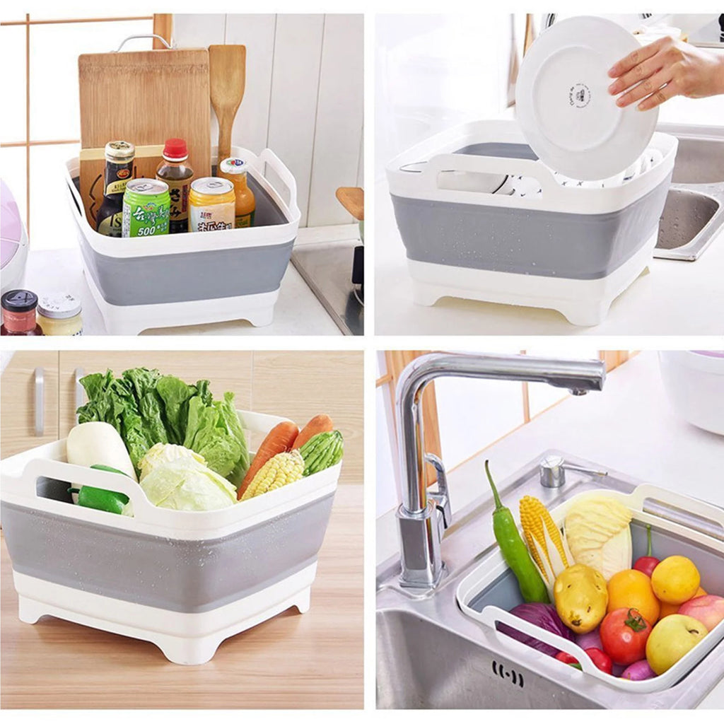 Silicone Collapsible Fruit Basket Sink Tub D85198