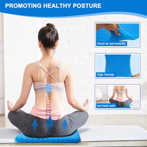 Large Cooling Gel Seat Cushion with Non-Slip Cover L6051