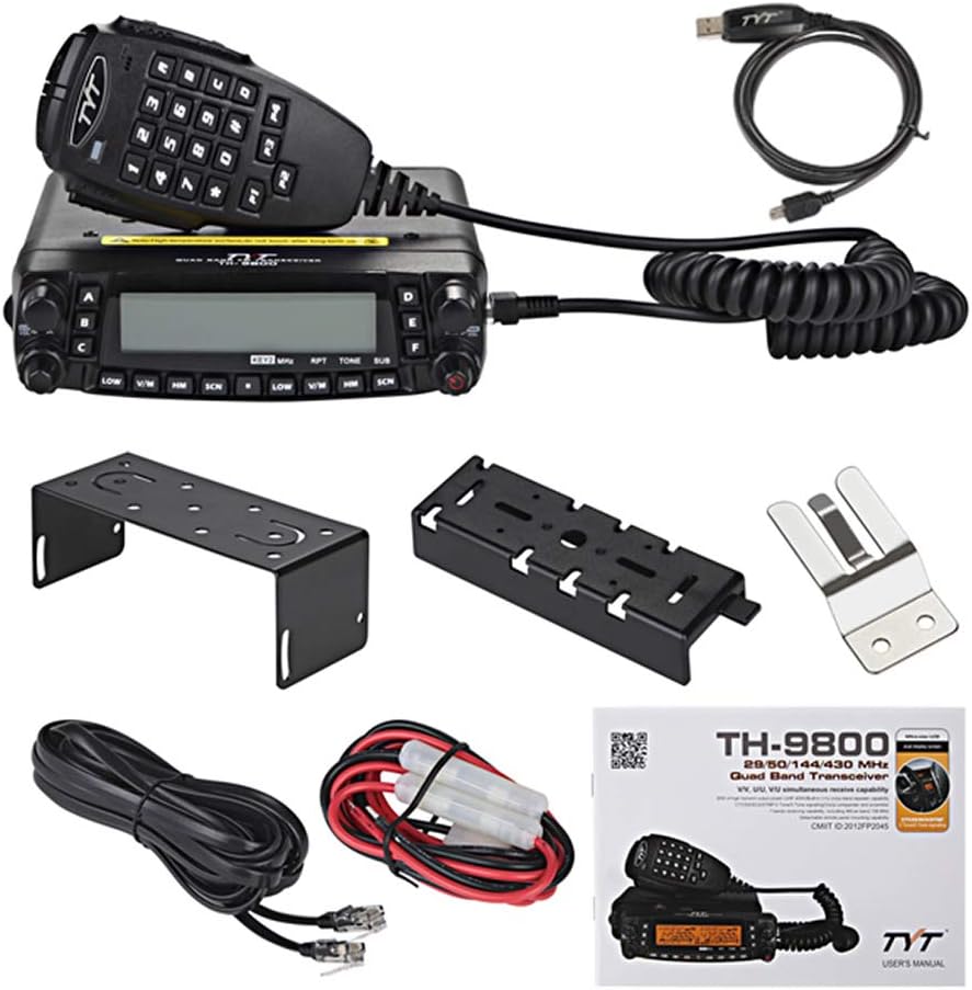 Quad Band 50W Mobile Ham Radio Black Pack of 2 T79260