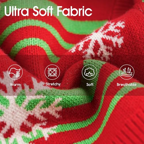 Dog Christmas Sweater with 3D Reindeer Pattern Knitted Pet Clothes J9048