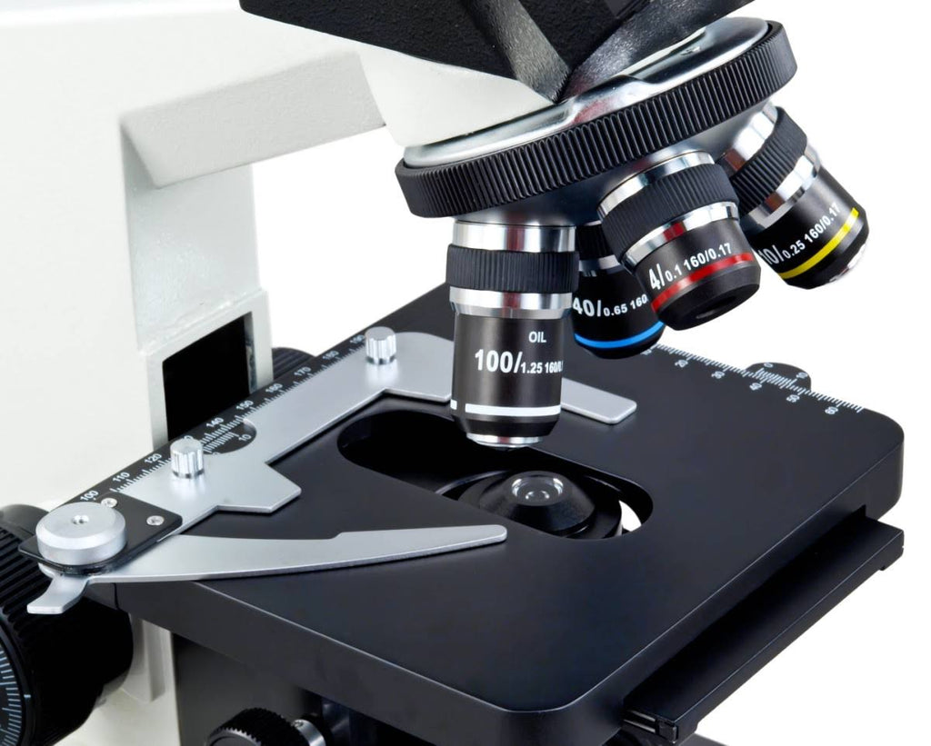 40X-2000X Binocular Lab Compound Microscope with Double Layer Mechanical Stage U249