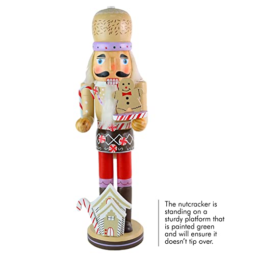14" Wooden Gingerbread Chef Nutcracker K429054