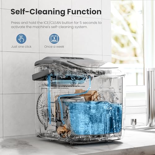 Portable Countertop Ice Maker Machine with Handle N9198