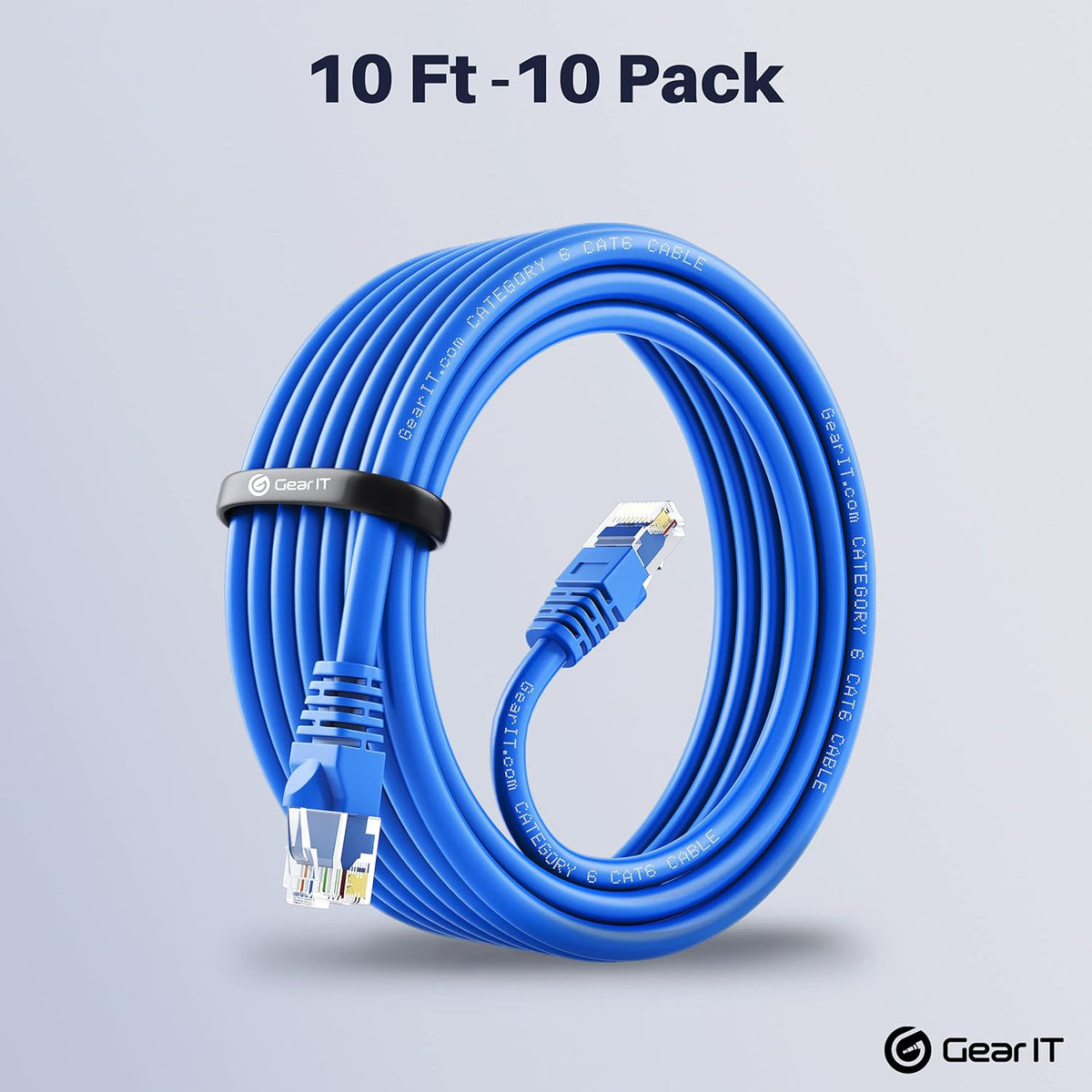 Cat 6 Ethernet Cable 1 ft 50-Pack Blue J817