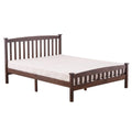 Full Size Pine Wood Platform Bed Frame with Headboard L738781