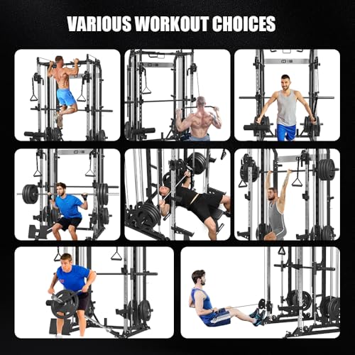 Power Cage with Barbell, LAT-Pull Down & Cable Crossover System P308