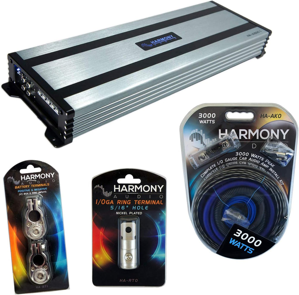4Ch 800W Sub Amp with Amp Install Kit and RCA Cable C1626