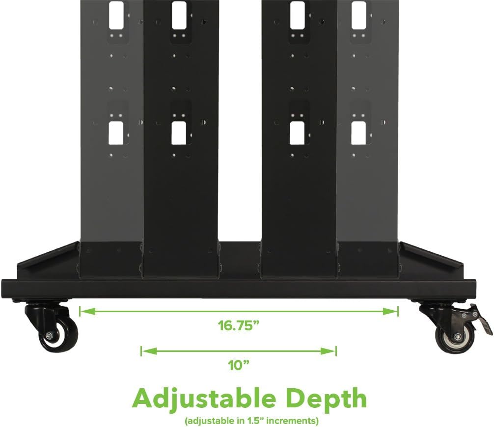 42U 4-Post Network Server Rack with Casters C587