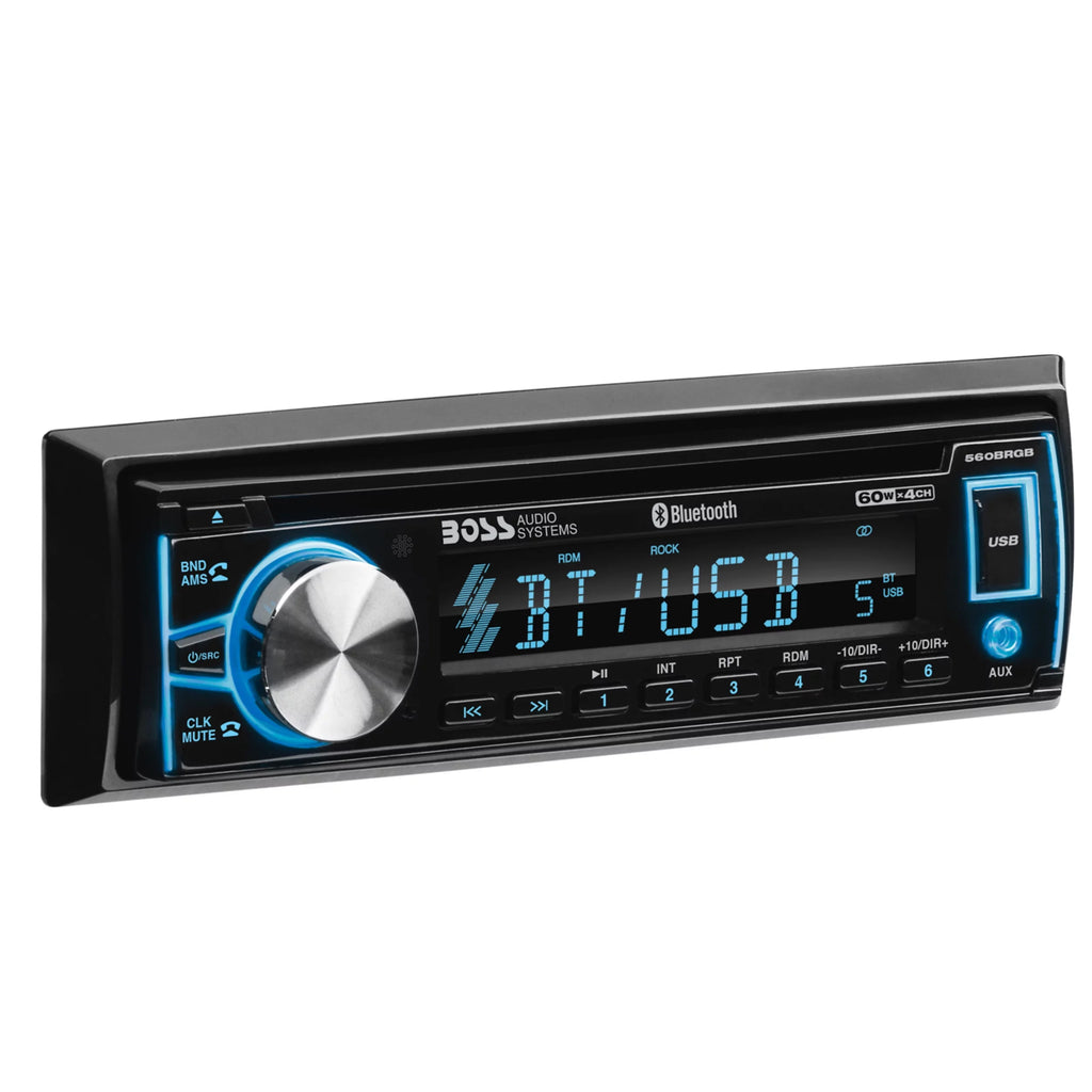 Car Stereo, Bluetooth, CD, USB, Multi Color O9573