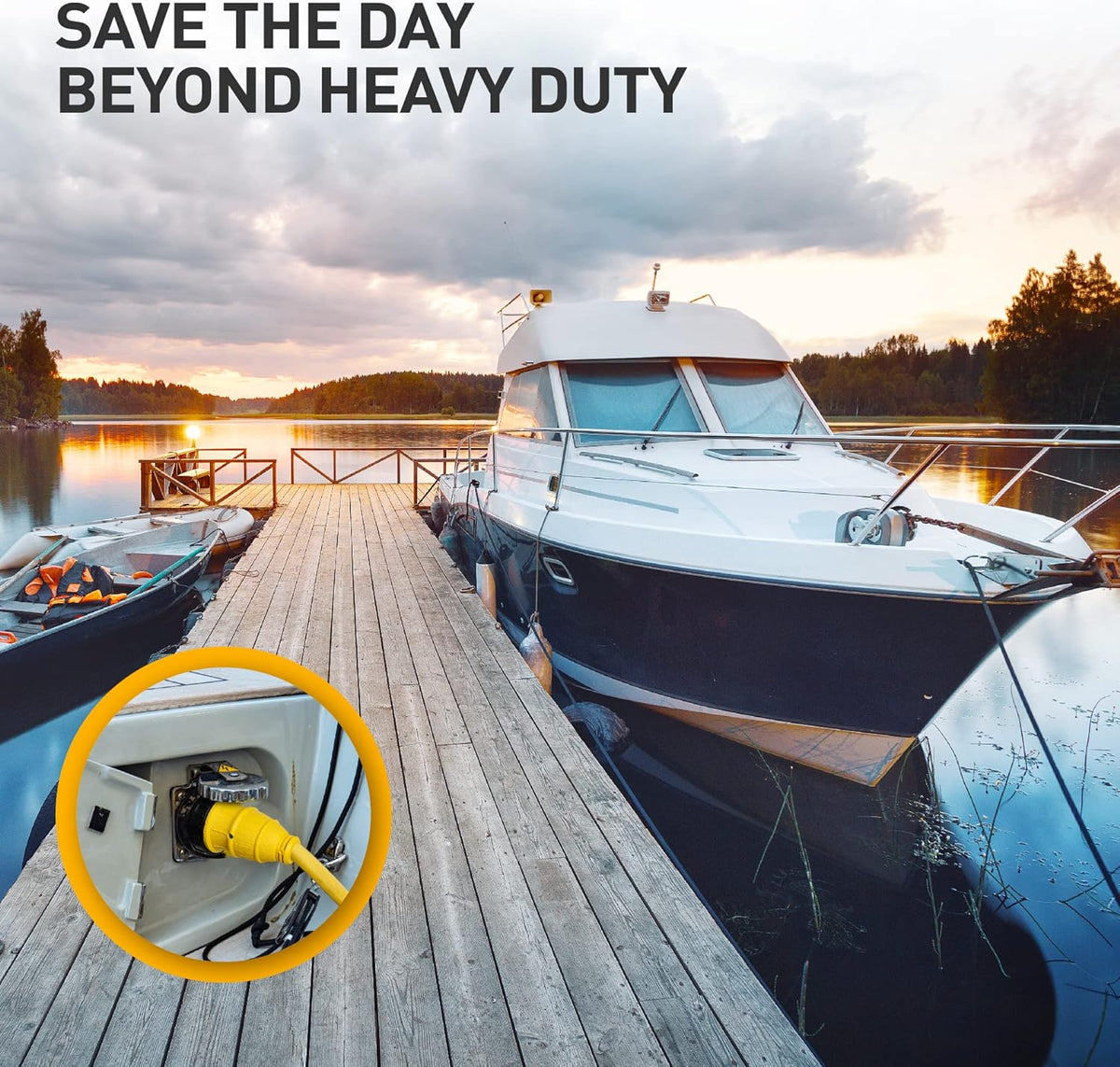 RV/ Boat Shore Power Adapter 1.5FT 15 Amp to 30 Amp Twist Lock Female with LED Indicator Heavy Duty Pack of 2 D331860