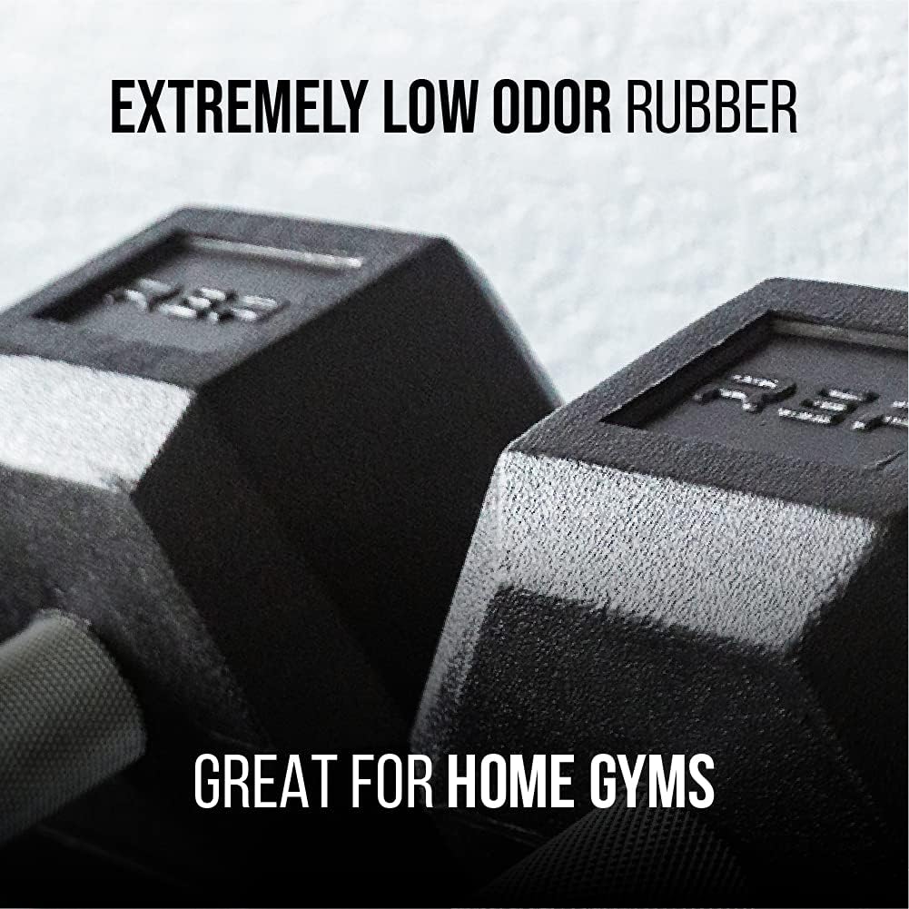 5-50 lb Rubber Hex Dumbbell Set A4262
