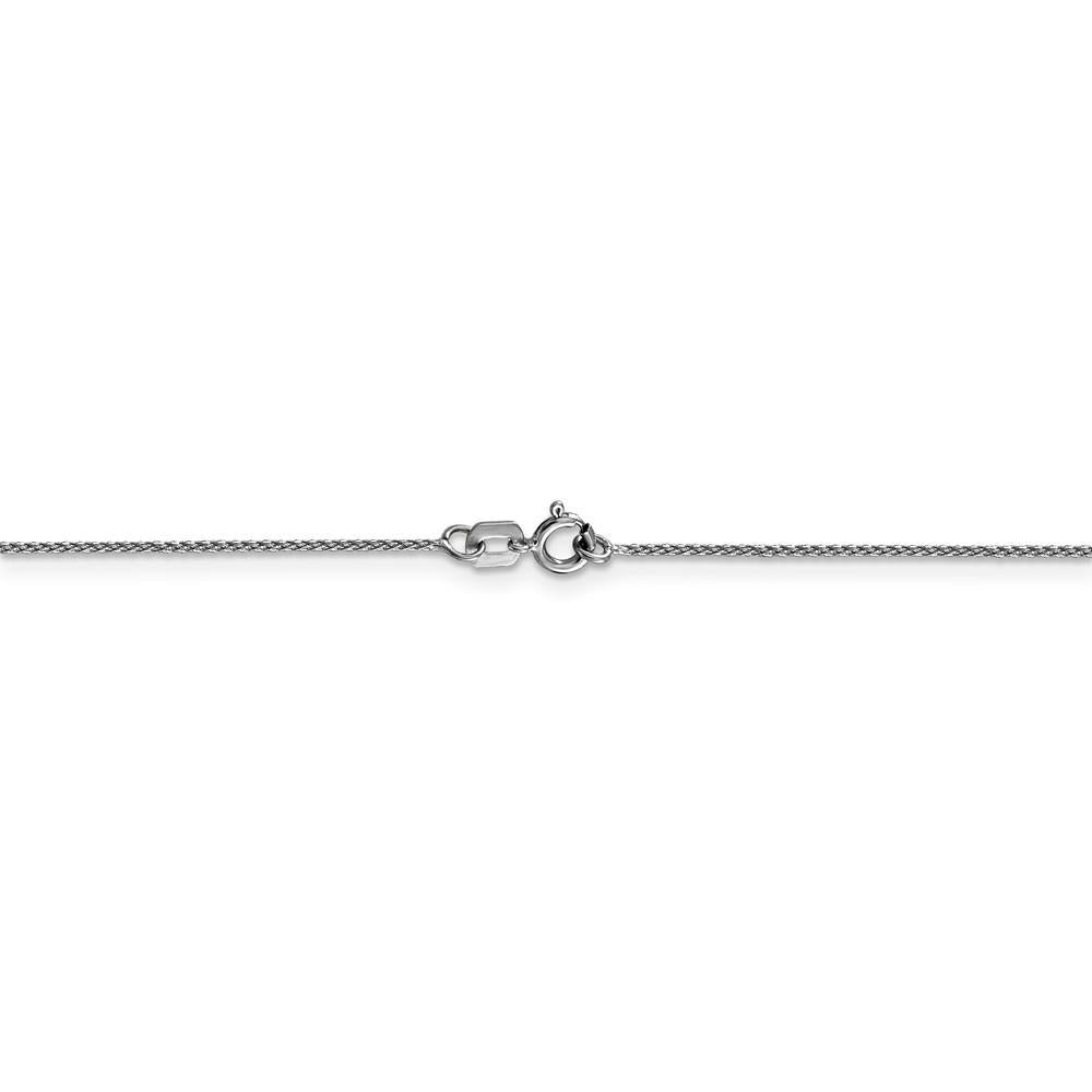 14K White Gold Diamond Cut Spiga Chain M4536