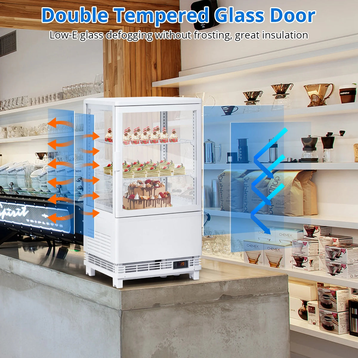 2.1 Cu.Ft Single Door Countertop Refrigerated Display Case U3510