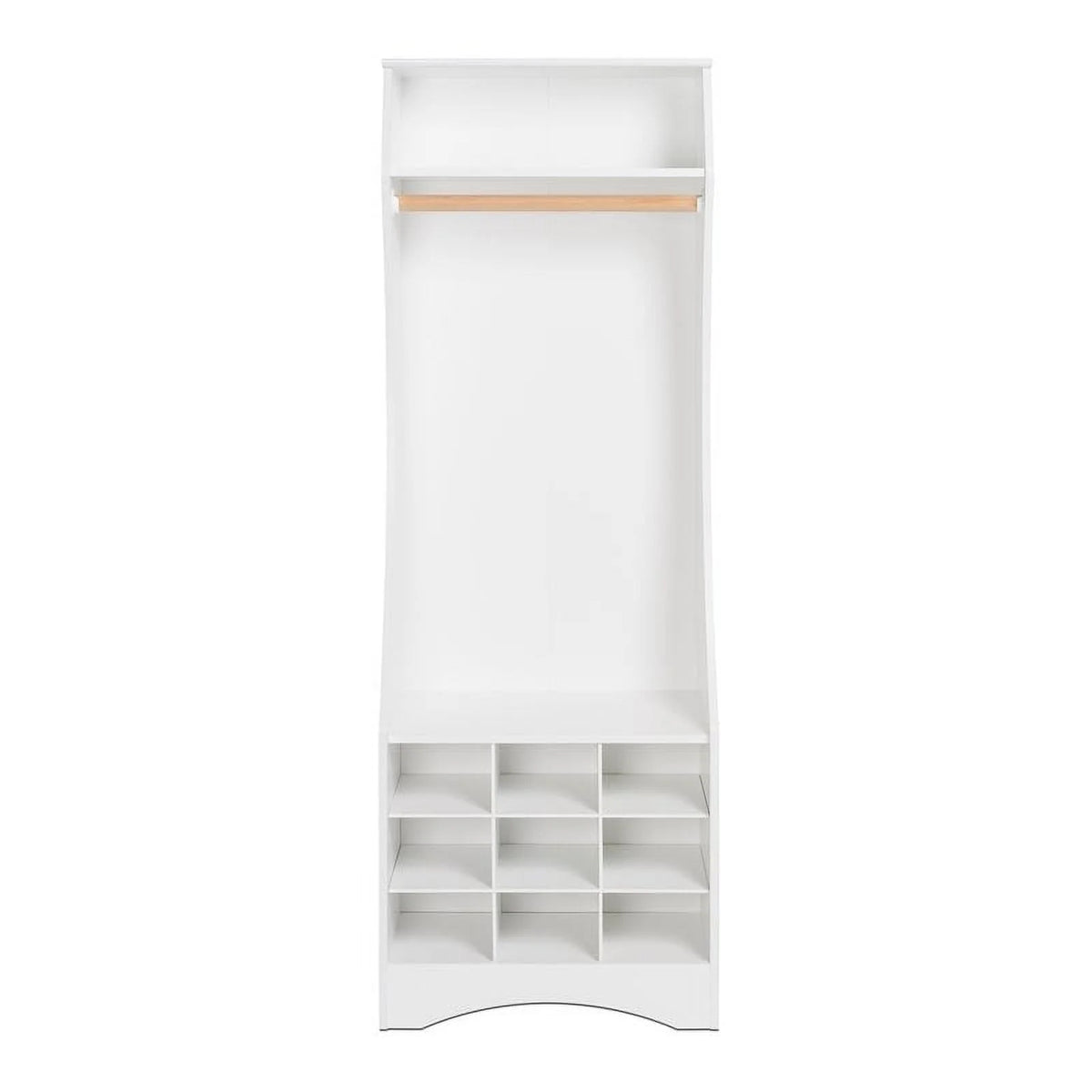 White Engineered Wood Wardrobe with Shoe Storage X38991