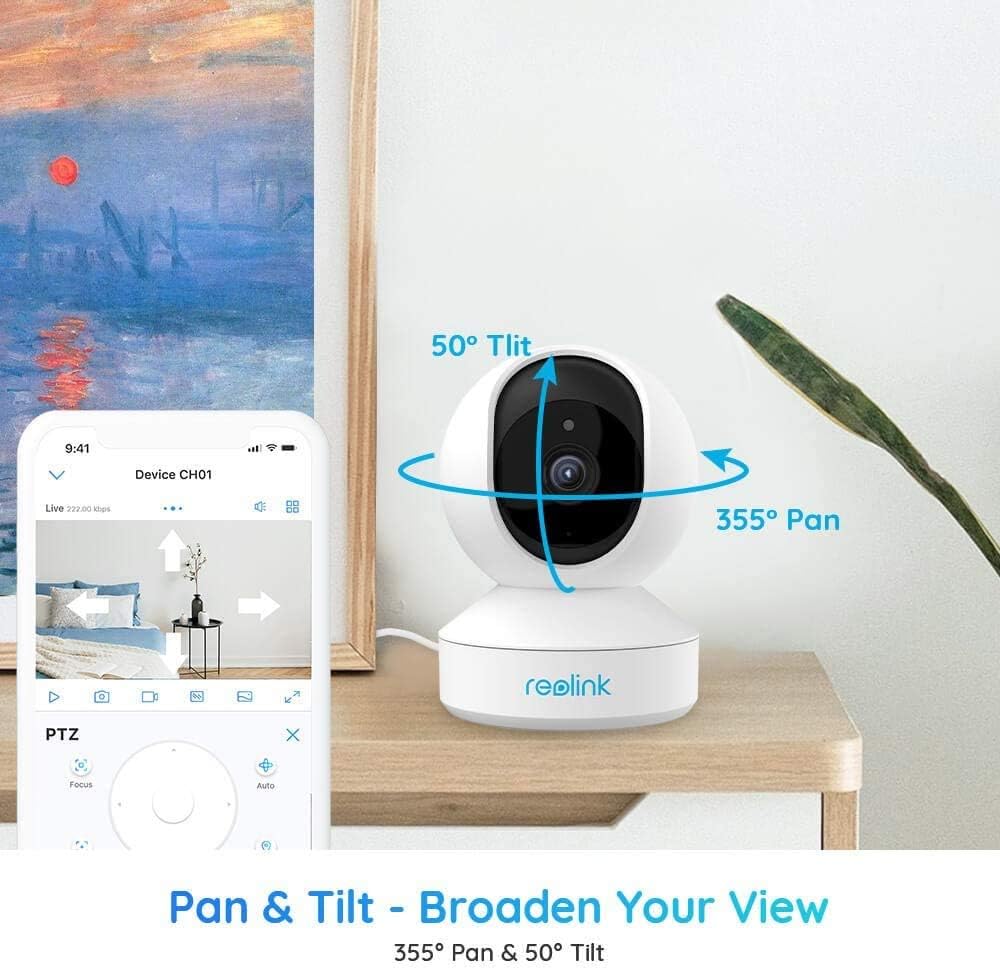 3MP HD Plug-in Indoor WiFi Security Camera, Pan Tilt, Night Vision, Pack of 2 T9337