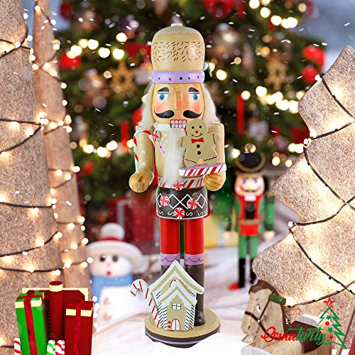 14" Wooden Gingerbread Chef Nutcracker K429054