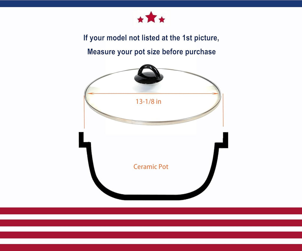 Oval glass lid for 8qt slow cooker V223701