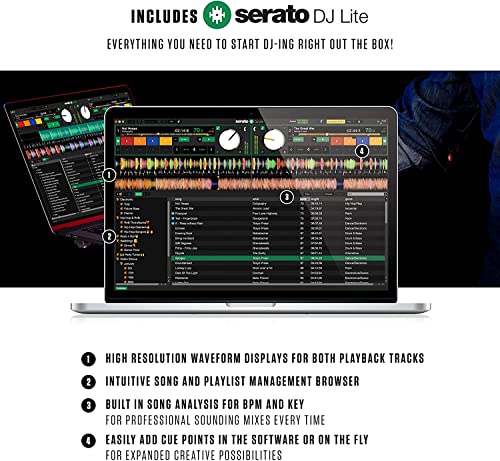 2 Deck DJ Controller with Built-in Audio Interface H33912