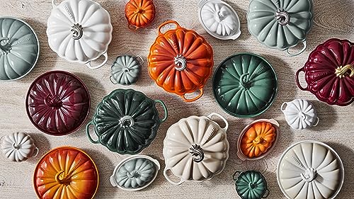 4 qt Enameled Cast Iron Pumpkin Cocotte Z51842
