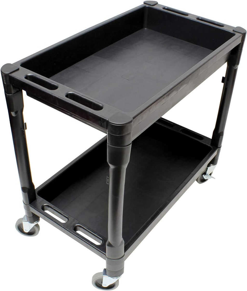 Plastic Utility Rolling Cart with Shelves M414517