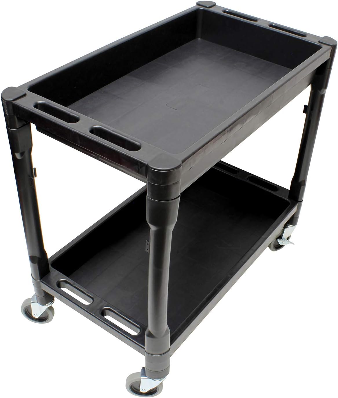 Plastic Utility Rolling Cart with Shelves M414517
