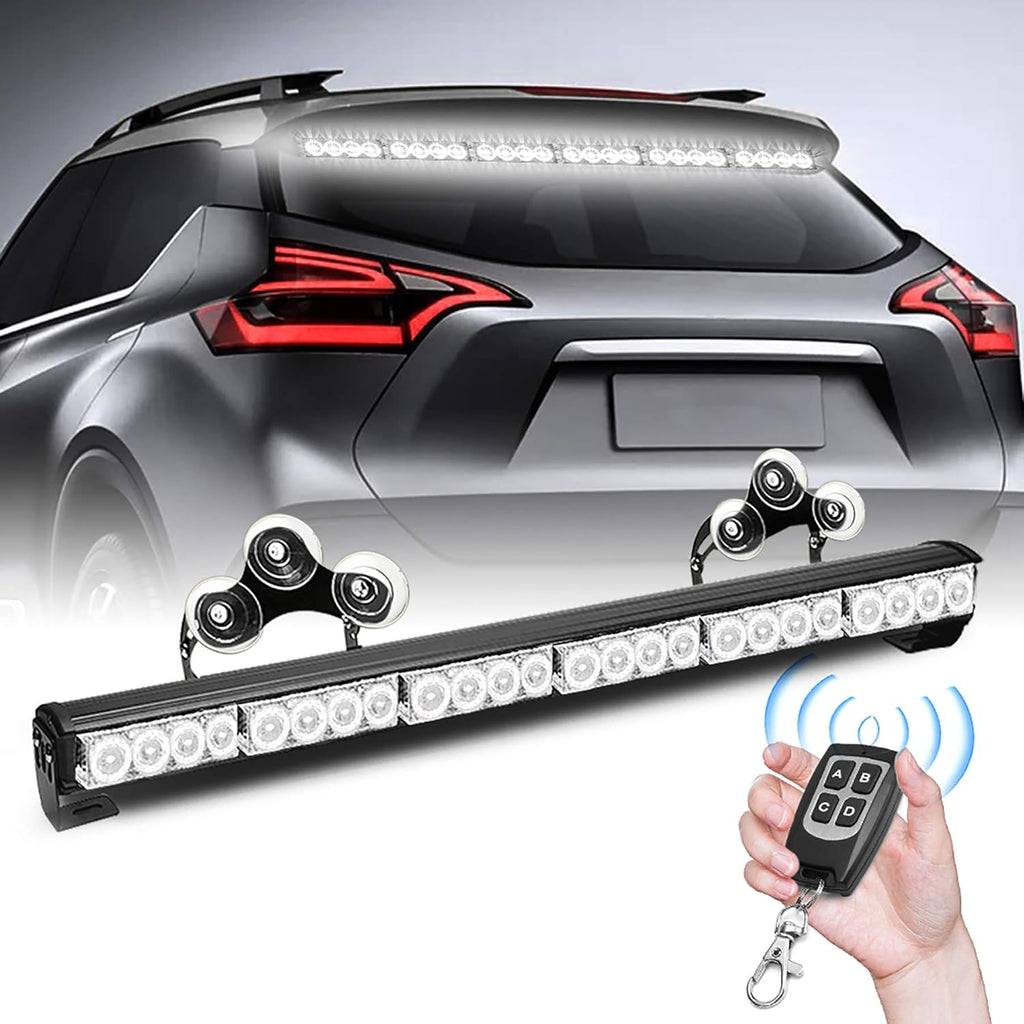 27 Inch 6 Panel LED Strobe Light Bar with Wireless Remote Control (Blue/Amber) Pack of 2 U109590