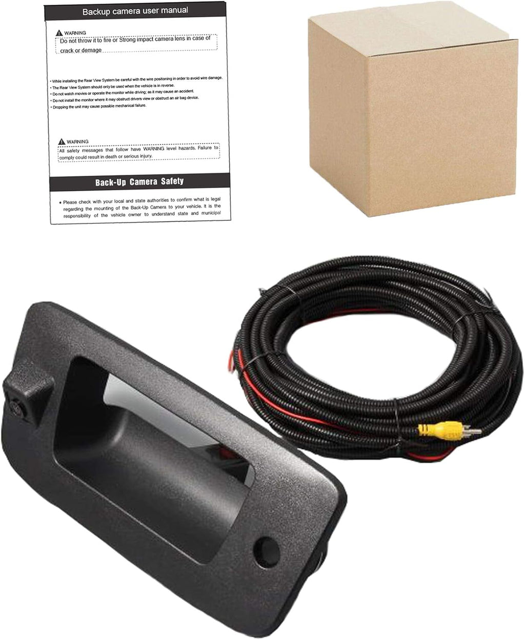 Tailgate Handle with Backup Camera Black Pack of 2 T8117