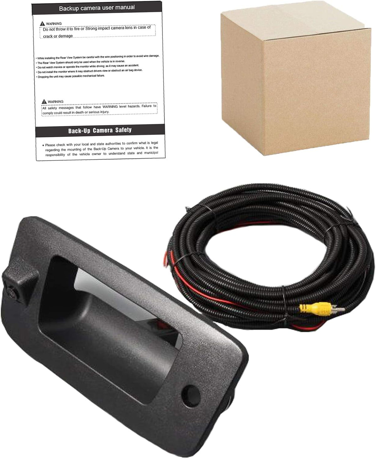 Tailgate Handle with Backup Camera Black Pack of 2 T8117