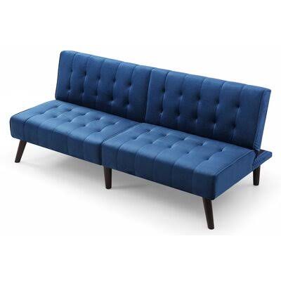 Navy Blue Velvet Armless Sofa S31466