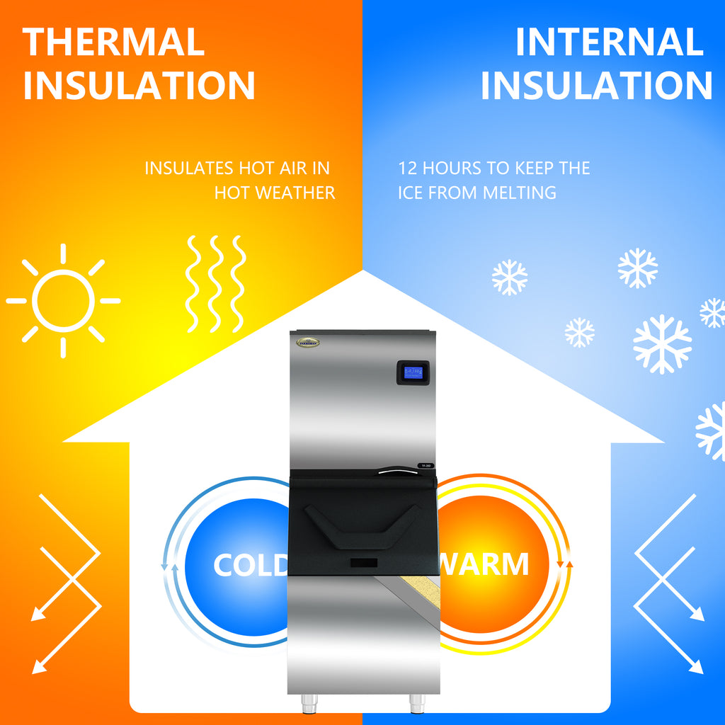 Commercial Ice Maker Machine with Stainless Steel Compressor H46204