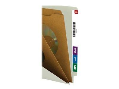 Legal Size Gray/Green 2 Pocket File Folder with Fasteners, 10/Box I486