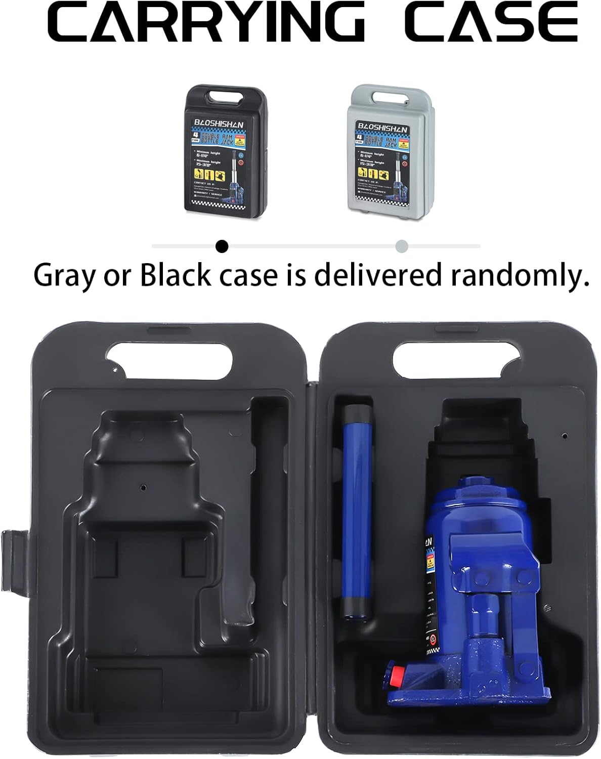 4 Ton Hydraulic Bottle Jack with Carrying Case L53368