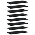 High Gloss Black 15.7"x7.9"x0.6" Wood Shelf Boards 8 pcs L154
