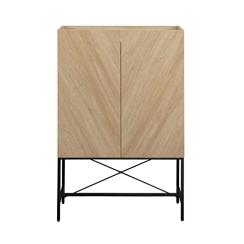 Dark Walnut 2-Door Tall Accent Cabinet F27623