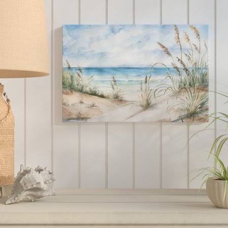 Brown Watercolor Painting Print on Wrapped Canvas L815