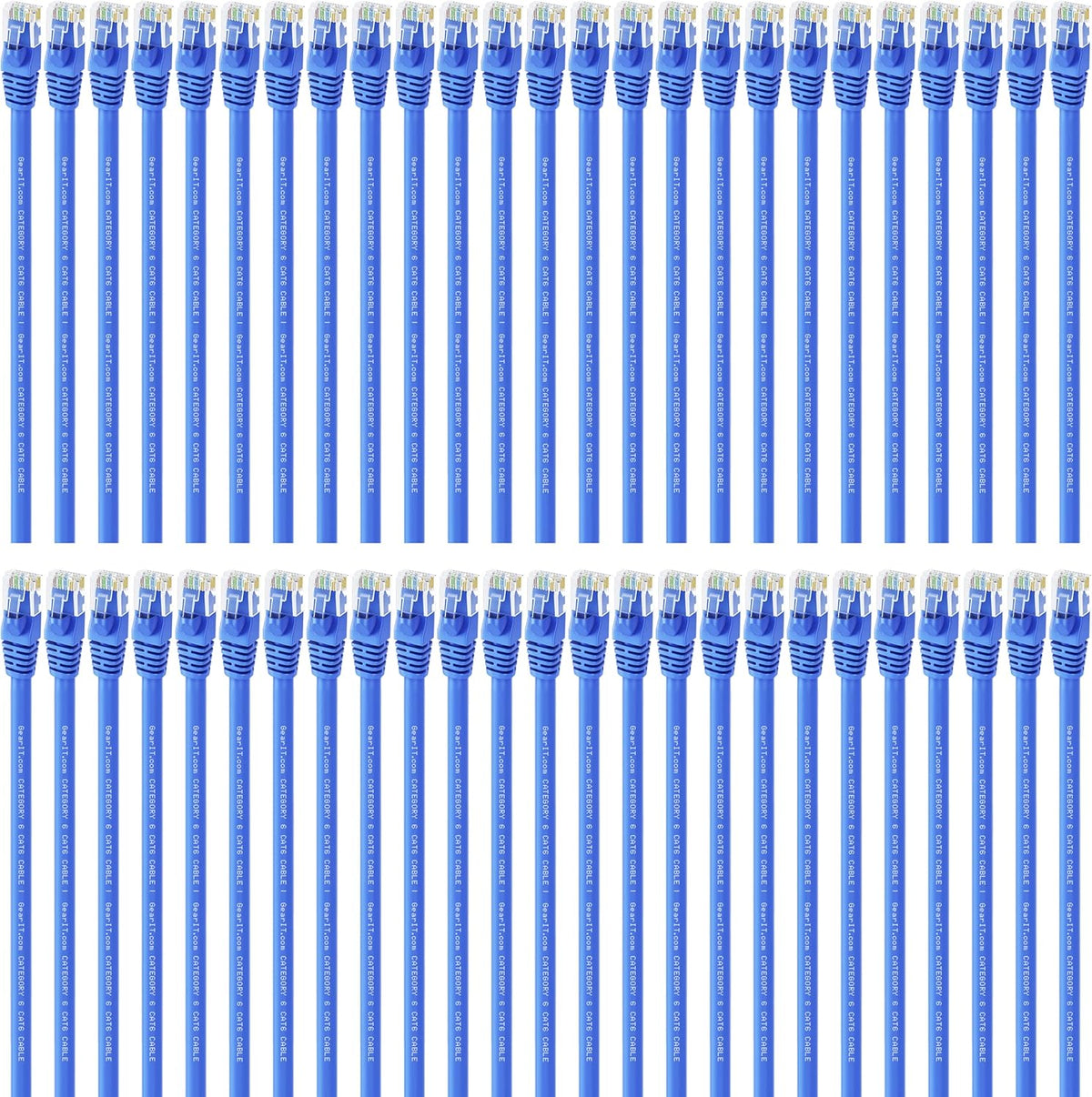 Cat 6 Ethernet Cable 1 ft 50-Pack Blue J817