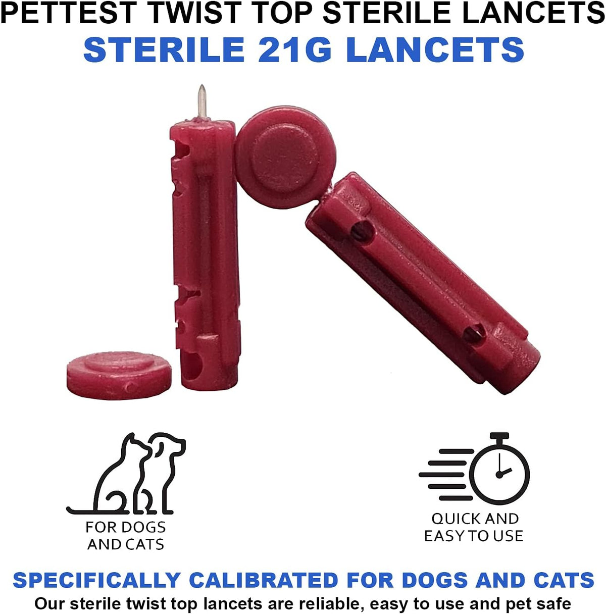 21g Twist Top Pet Lancets Pack of 2 V1305