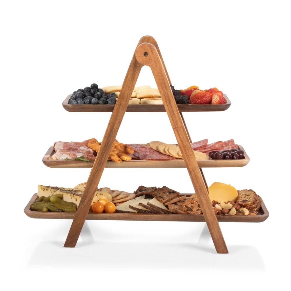 Acacia Wood 3 Tiered Serving Station P477