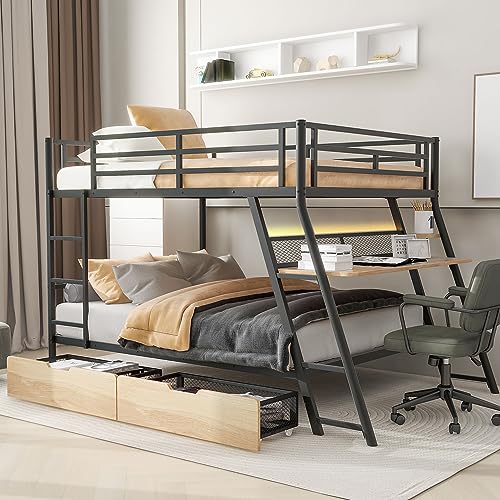 Twin Size Wood Low Loft Bed with Ladder White L7427