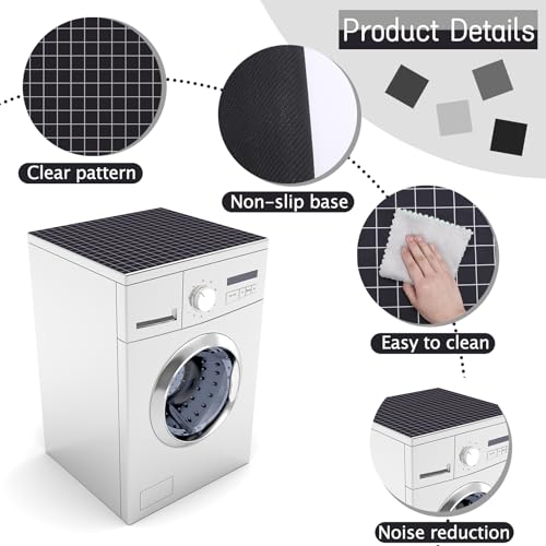 23.6 x 23.6 inches Anti-Slip Washing Machine Top Cover with Storage Bags L140