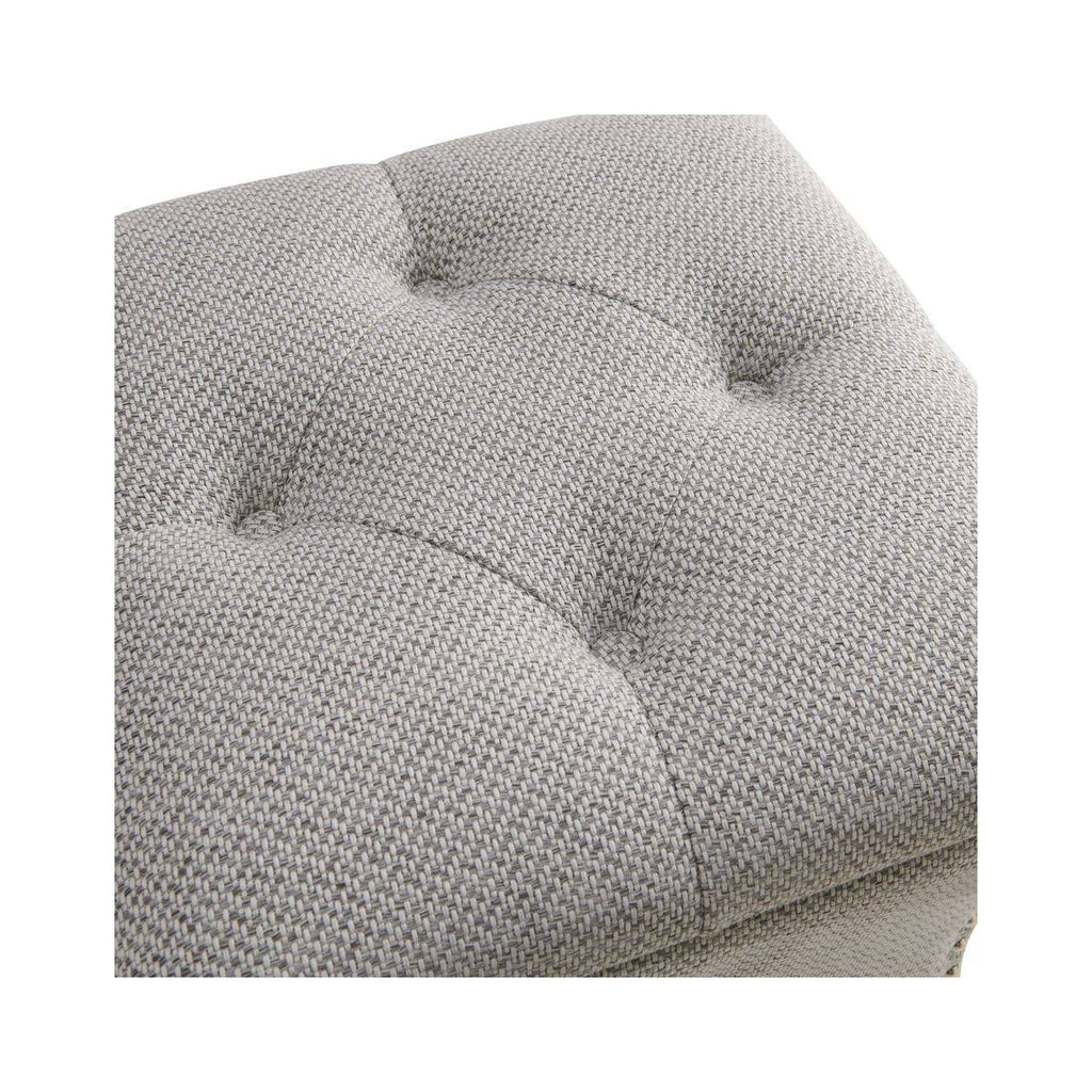 Gray Tufted Storage Ottoman V414