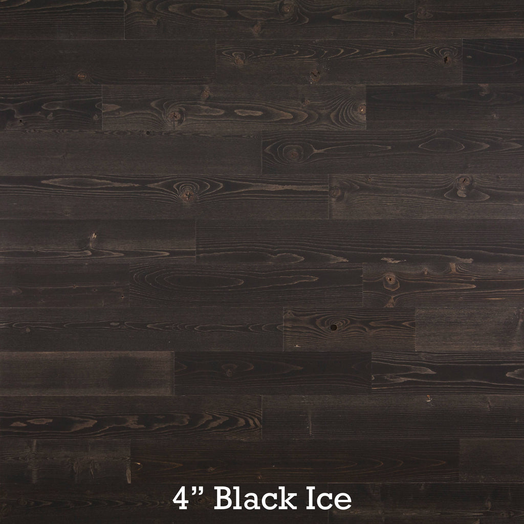 Peel and Stick Reclaimed Black Ice Wood Planks D161722