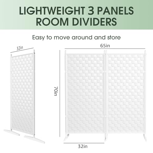 White Folding Room Divider W119